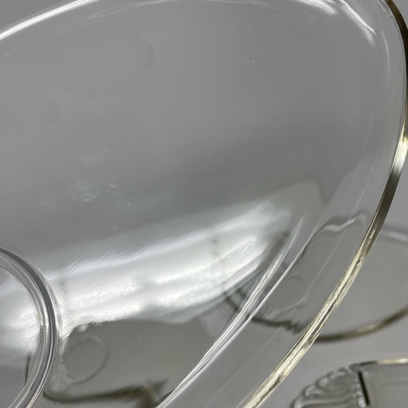 Set of 4 Vintage 1950's Clear Glass "Serve a snack" Plates Hocking Glass Co - Picture 6 of 7